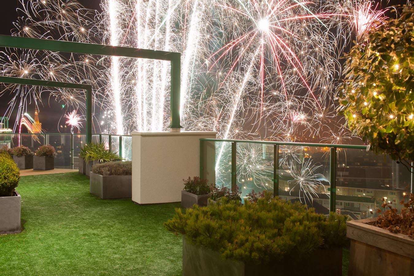 Fireworks spectacle balcony 